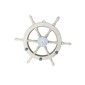 Nautical Wooden Ship Wheel Wall Decor By World Bazaars Inc.